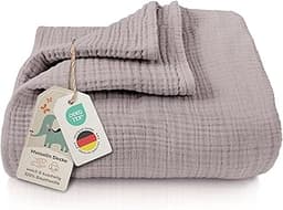LAYNENBURG Couverture Mousseline bébé 120x120cm