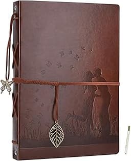 Album Photo Vintage en Cuir