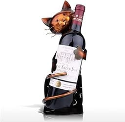 Kavolet Porte-Bouteille de vin en métal, Forme de Chat