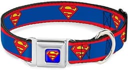 Collier Superman Rayures Rouge/Bleu