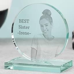 Trophée rond en verre
