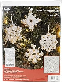 Bucilla Christmas Snowflakes – Kit de décoration en feutre