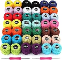 Kurtzy Hilo Crochet Colorido (42 Bolas)