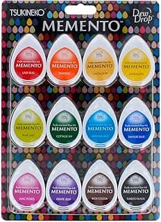 Tsukineko Memento Dew Drop – 12 encreurs jaunes