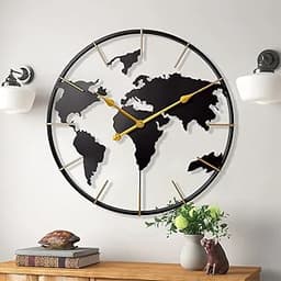 KEQAM Grande Horloge Murale en métal