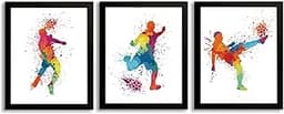Triptyque foot aquarelle HPNIUB