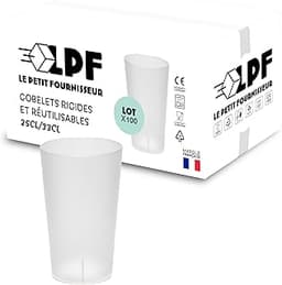 Lot de 100 Gobelets réutilisables 25cl