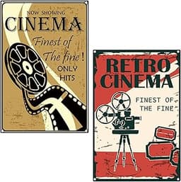 Plaque métal rétro cinéma