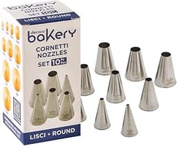 Set de 10 douilles rondes en inox Decora