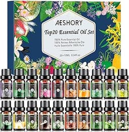 AESHORY Kit Huiles Essentielles 20 x 10ml