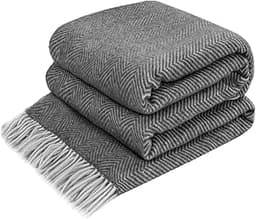 Plaid en laine mérinos LYHome (140 x 200)