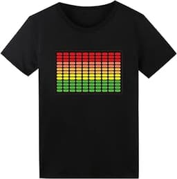 SOOOEC T-shirt LED avec égaliseur activé par le son