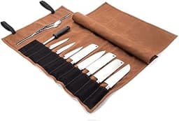 QEES Trousse à couteaux toile cirée