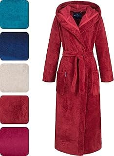 Morgenstern Peignoir de Bain Femme Lux Capuche Bambou Coton Microfibre