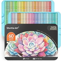 Shuttle Art 60 crayons pastel macaron