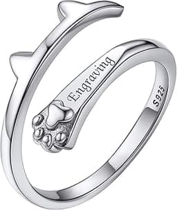 Silvora Bague Femme Argent 925 Fine à Graver