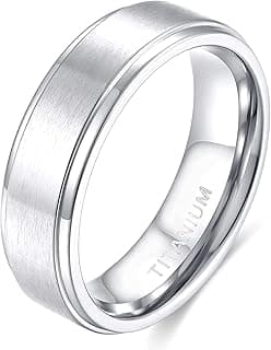 Bague en titane mate