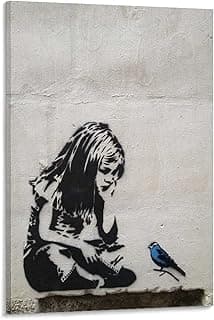Toile Banksy Blue Bird