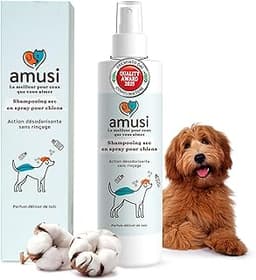 amusi Shampoing sec chien naturel