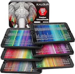 KALOUR Crayons de couleur 180 pièces