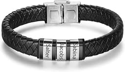 Bracelet cuir gravé