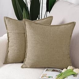 Housses de coussin taupe 40x40