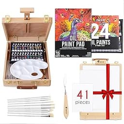 Chevalet & Kit Peinture à l’Huile – 41 Pièces