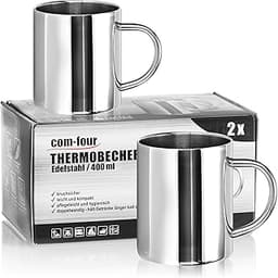 Duo de mugs isothermes inox 400 ml
