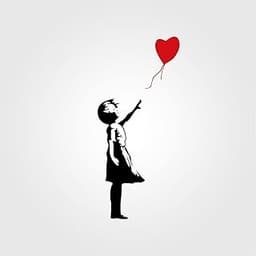 Sticker Banksy « Fille avec ballon »