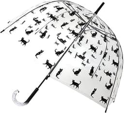 Parapluie transparent silhouettes chats