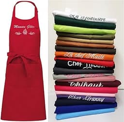Tablier coton personnalisé et brodé