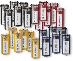 Durable porte-clés à étiquette (lot de 24)