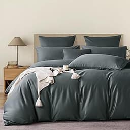 Housse de couette satin de coton 240x260 – gris