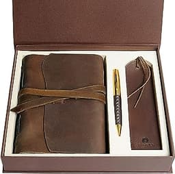 Coffret Cadeau Journal en Cuir