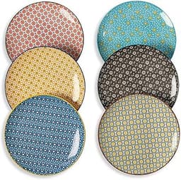 Batitie Assiettes Plates Porcelaine Assiette Plate - Lot de 6