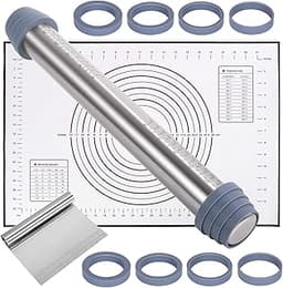 Rouleau inox réglable + tapis silicone