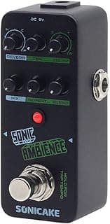 SONICAKE Delay et Reverb Guitare Basse Pédale d'effets Sonic Ambience Multi Mode Tap Tempo