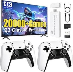 SCRIMEMO Console Retrogaming, Console de Jeux Retro 20,000+ Jeux Classiques, avec 2 Manettes Sans Fil HDMI TV Plug & Play,...
