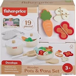 Fisher-Price Coffret Marmites et Casseroles en Bois