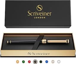 Scriveiner Stylo Roller Coffret Stylo Roller Noir Laqué