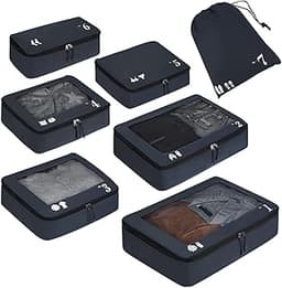 ECOHUB – Set de 7 packing cubes éco-conçus