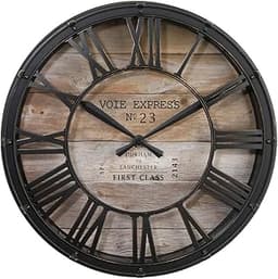 Horloge vintage bois noir
