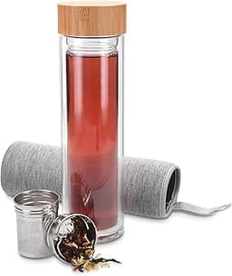 Navaris Bouteille de Thé en Verre