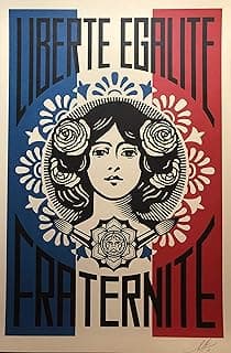 SHEPARD FAIREY - LIBERTE EGALITE FRATERNITE- SIGNED-ORIGINAL PRINT