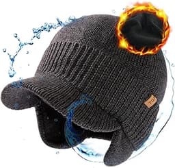 Bonnet mérinos imperméable à visière TOP-EX