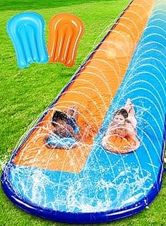 Sloosh Toboggan Aquatique Double pour pelouse