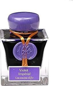 Encre pailletée Jacques Herbin violette