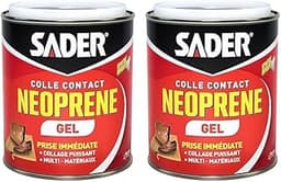 Sader colle contact néoprène gel – boîte 750 ml (lot de 2)