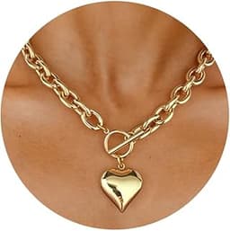 WOWORAMA Collier chaîne Chunky en or