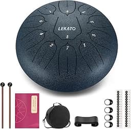 LEKATO Steel Tongue Drum 10 pouces